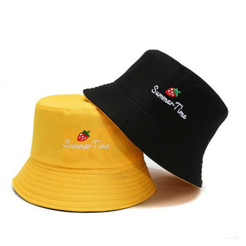 

Fashion Embroidery Bucket Hat Ladies Fisherman Adult Sun Hat Summer Hat Designer Black Bucket Hat
