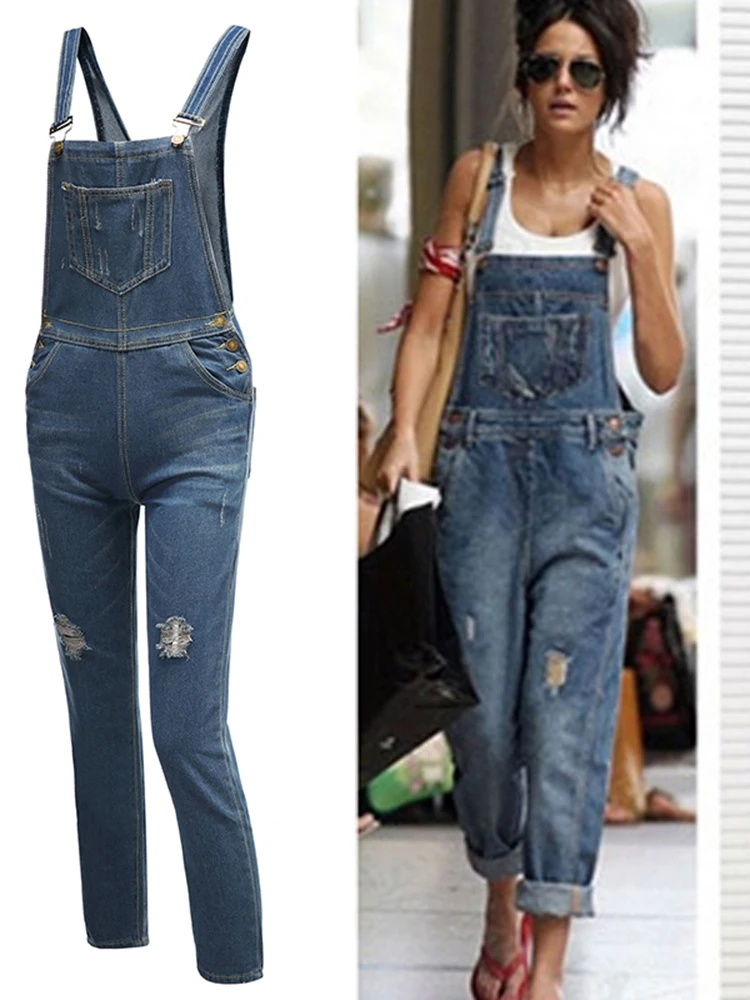 Women fashion denim trousers new loose 