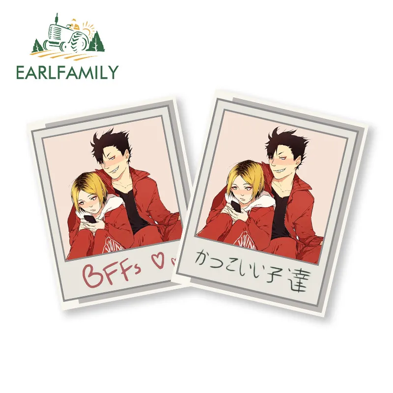 

EARLFAMILY 13 см x 10,3 см для BFFs автомобильные наклейки креативные водонепроницаемые наклейки Модный Аниме ноутбук доска для серфинга Декор автомо...