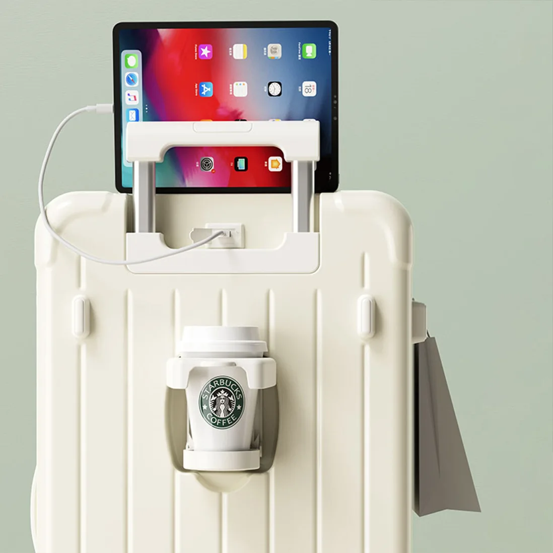 Чемодан новый чемодан большой вместимости с USB-подстаканником женский на