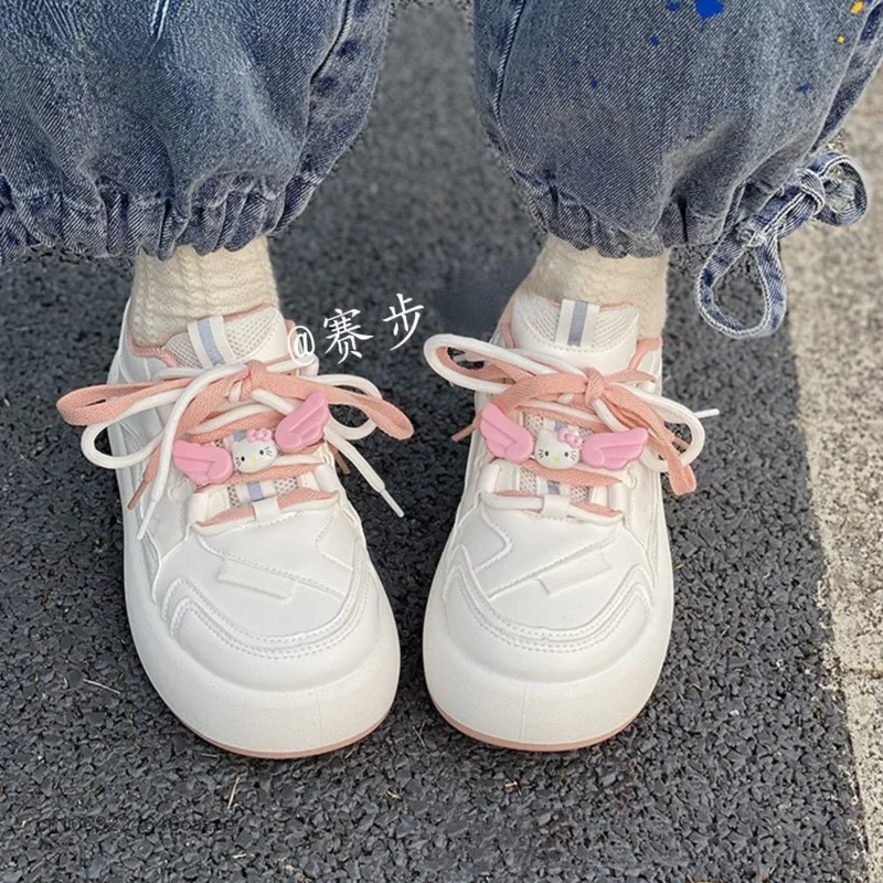 Sanrio Hello Kitty Small White Shoes Y2k Korean College Style High Street Sneakers Student Fashion Versatile Shoes For Women