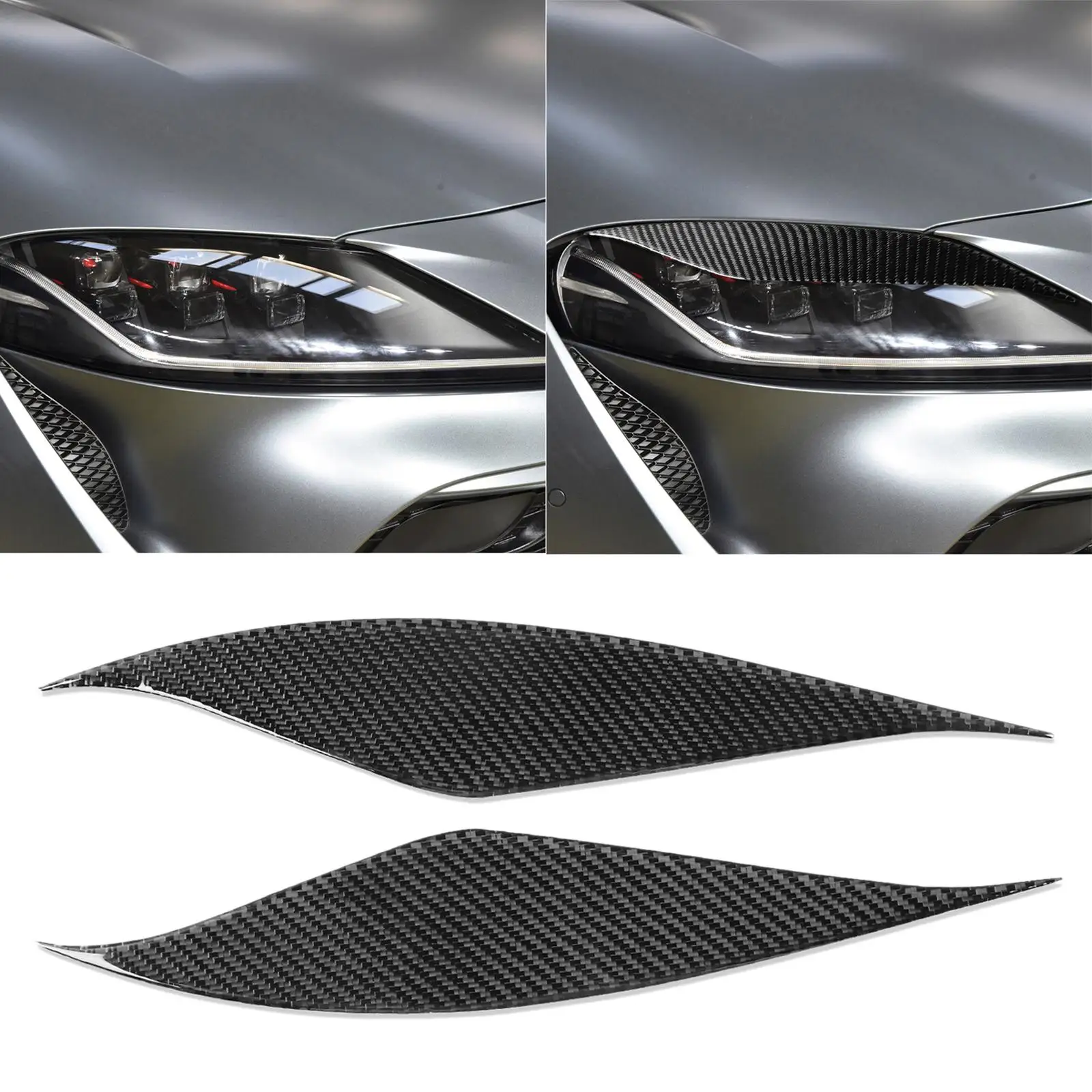 

2x Headlamp Eyebrow Trim Automotive for Toyota A90 2019-2022