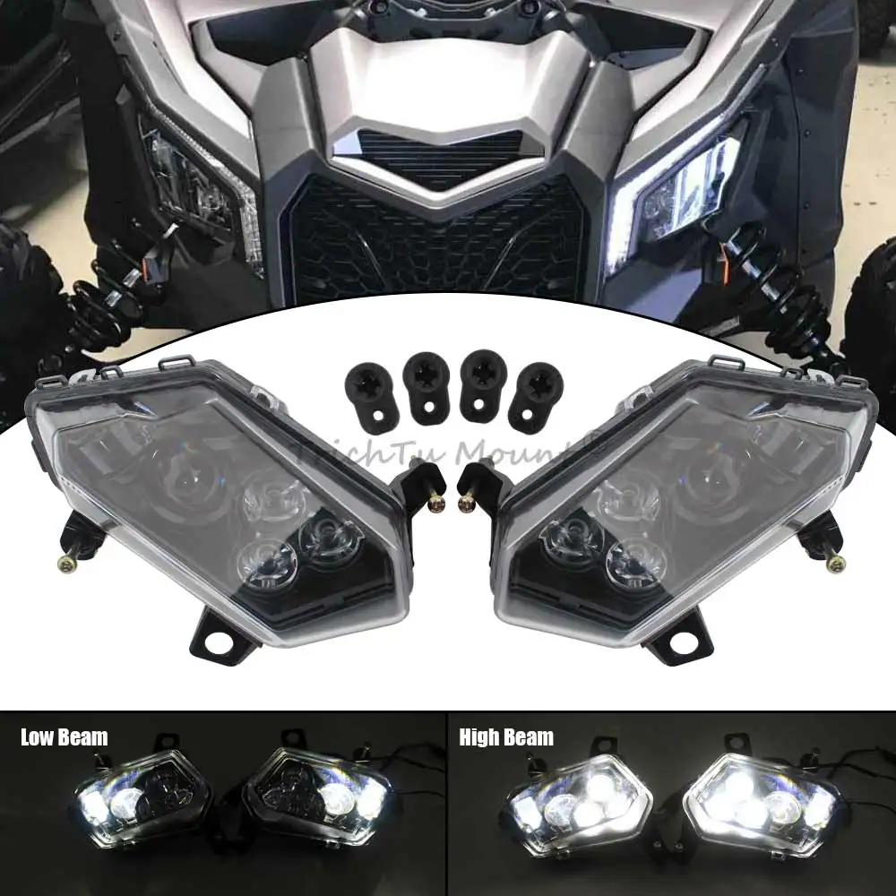 Пара светодиодных фар UTV в сборе фара 710004658 & 710004659 Для Can Am Maverick X3 XDS XRS Max Turbo R 2/4
