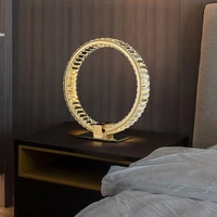 light luxury crystal table lamp bedroom bedside lamp high end postmodern living room master bedroom touch decorative lamps
