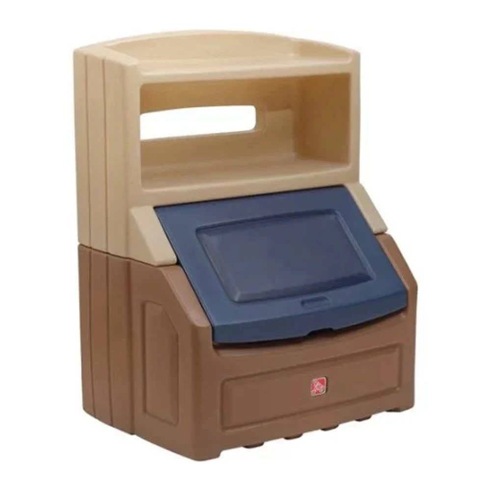 Step2 Lift & Hide 38"H Kids Plastic Storage Bin and Toy Organizer, Includes A Large Display Shelf for Toys,Plastic Construction