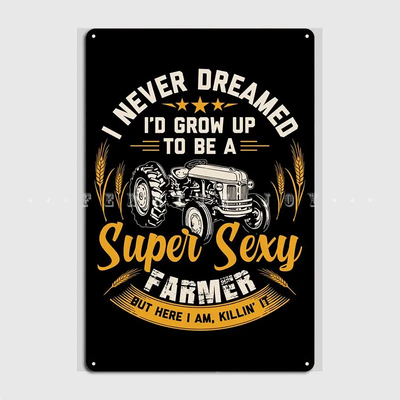 

Farmer Tractor Lover Poster Metal Plaque Cinema Garage Pub Garage Designing Wall Decor Tin Sign Poster