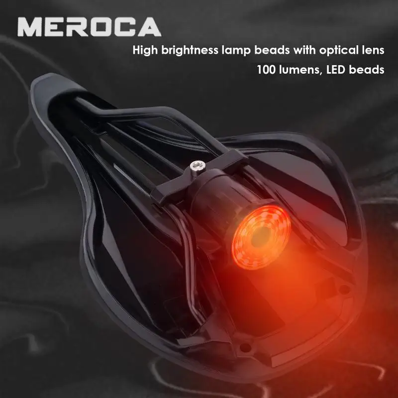 

Велосипесветильник задний фонарь MEROCA, зарядка через USB, Интеллектуальная Индукционная подсветильник ка для велосипеда, 8 режимов освещения