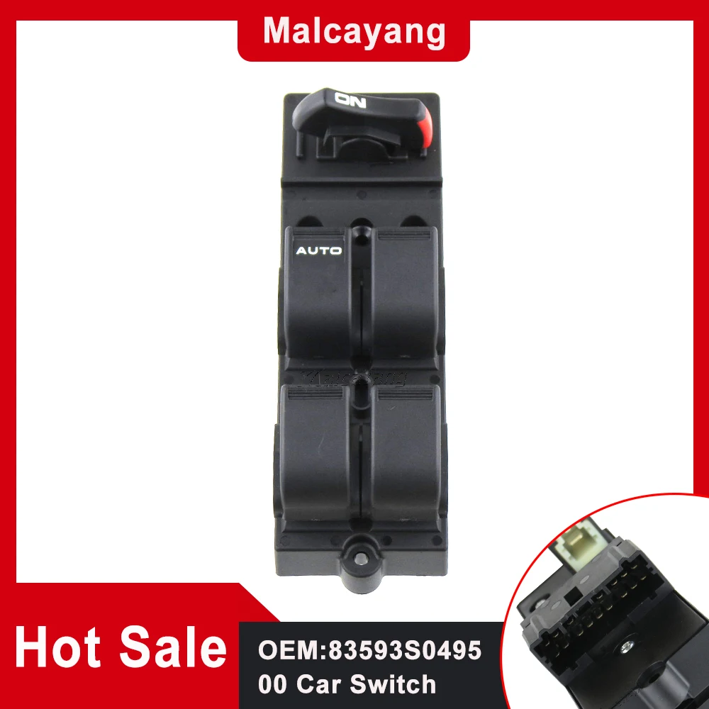 

Автозапчасти 83593S049500 Главный переключатель управления стеклоподъемником для Honda Civic CX EX HX LX Si 4 двери 1996-2000 83593-S04-9500