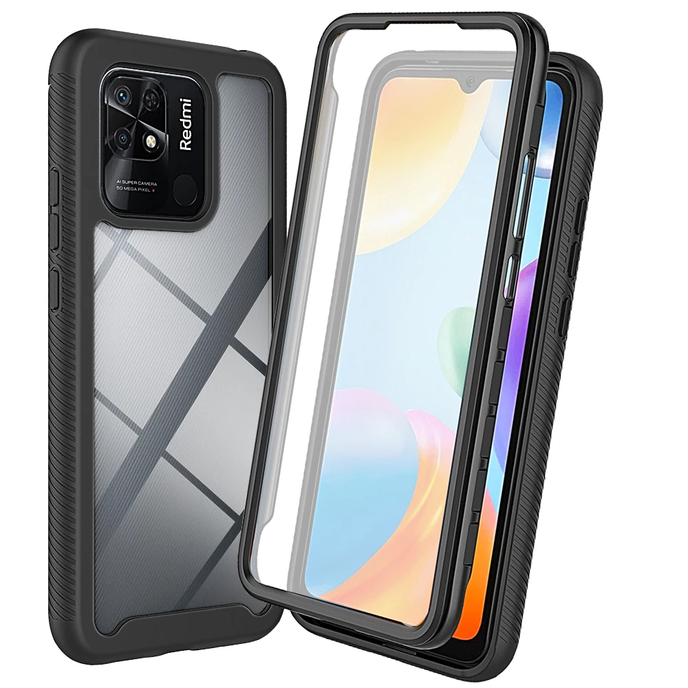 

Защитная пленка для переднего экрана PET, противоударный чехол для Xaiomi Redmi 10C 10A 9C, прозрачная акриловая задняя крышка, оболочка, чехлы