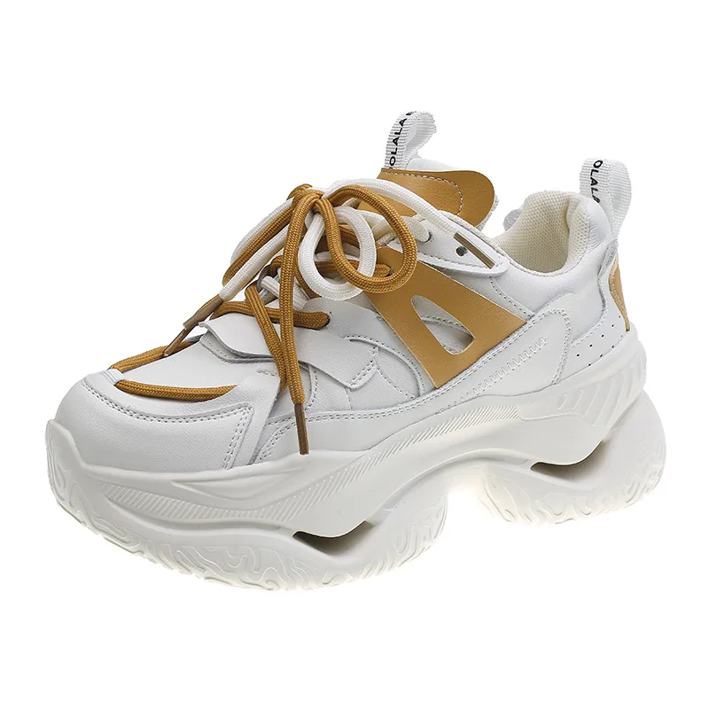 

ENMAYER Women's Sports Shoes Thick-soled Fashion Casual Shoes Winter Height-increasing Slim-looking Running Shoes Sneakers