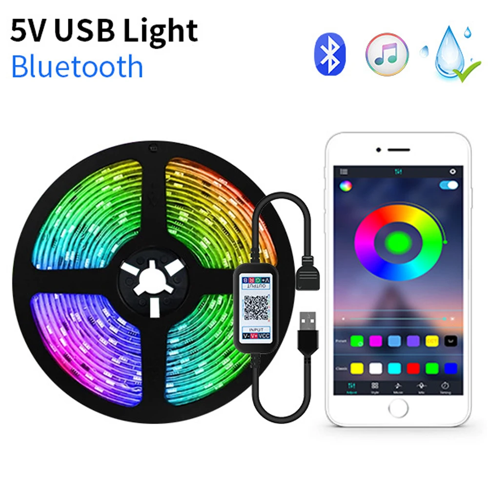 Светодиодная лента 0 5-15 м с поддержкой Bluetooth и управлением через приложение |