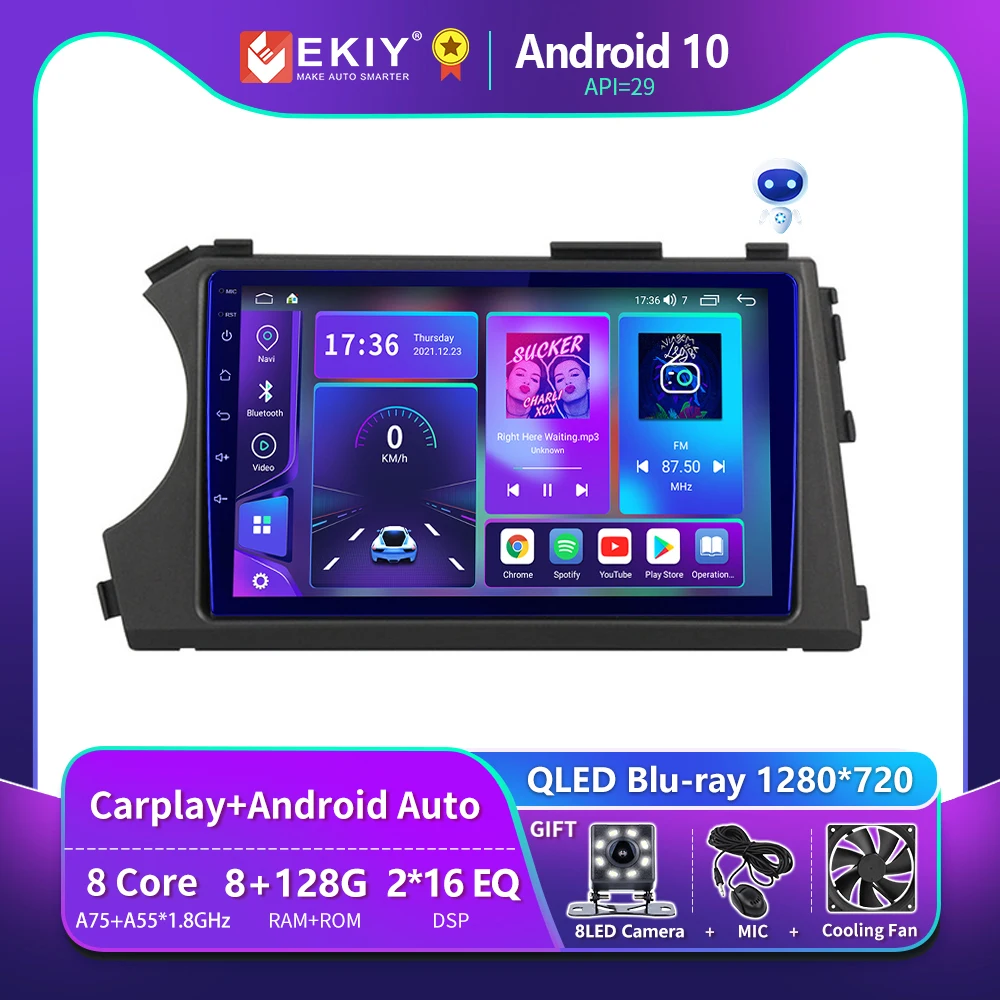 

EKIY T900 2din HD 1280X720 Quad Core Android 10 Car DVD For Ssang Yong SsangYong Kyron Actyon 2005-2013 GPS Radio Stereo Carplay