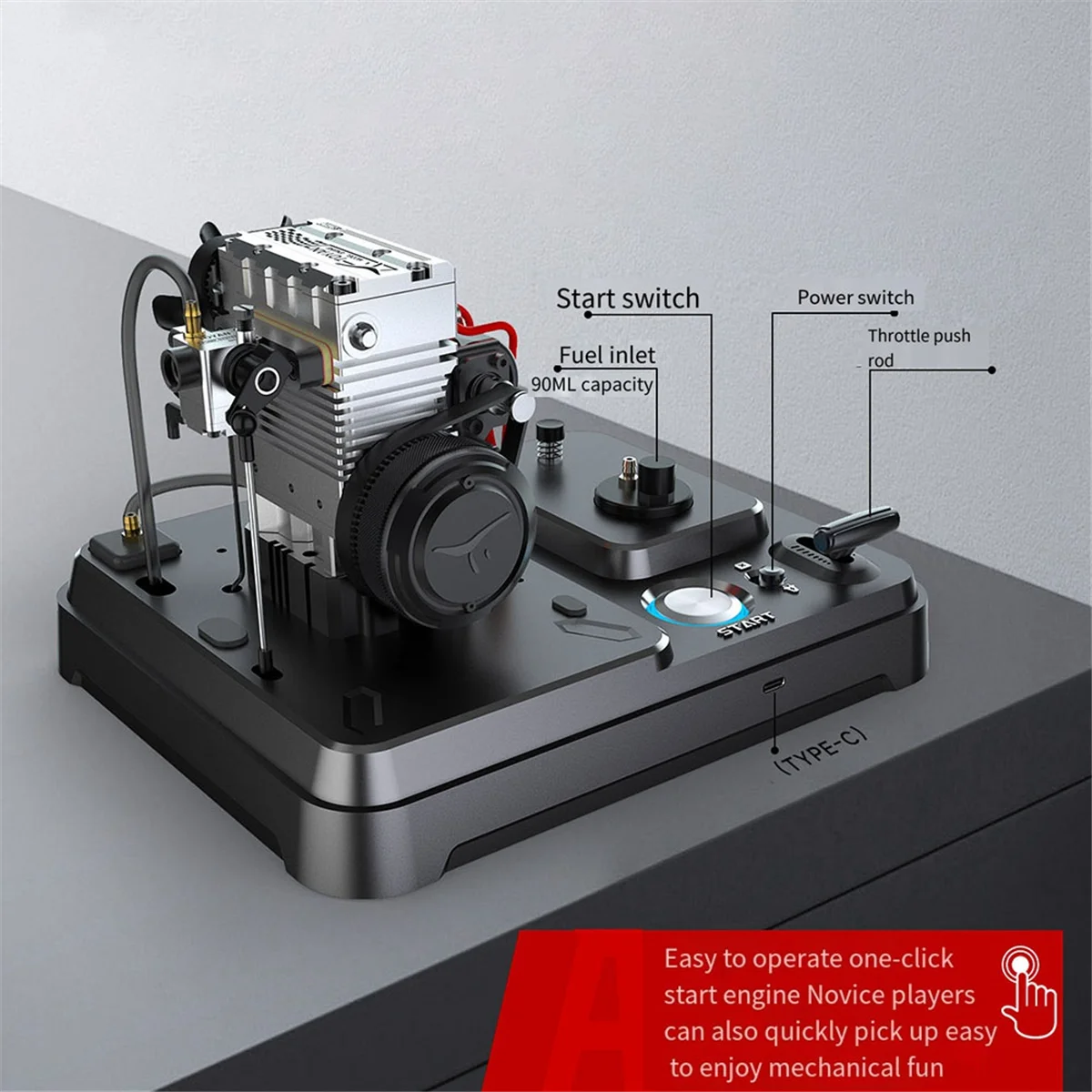 Четырехтактный двухцилиндровый двигатель с воздушным охлаждением