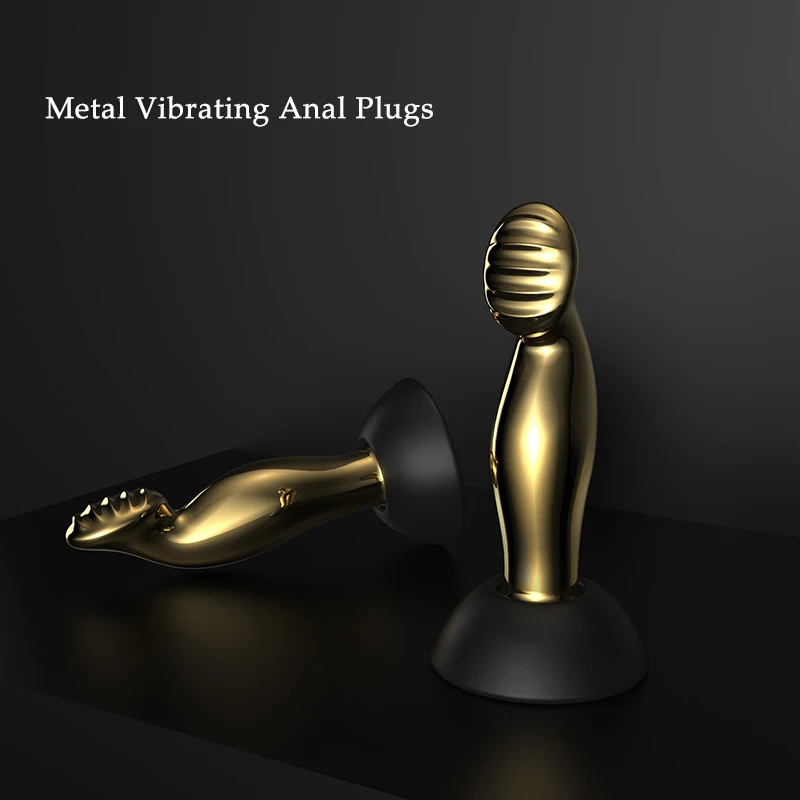 Metal Posterior Anal Plugs Vibrating Anal Plugs For Male Female Prostate Masturbation Massager Sex Toys For Women Gay 18+