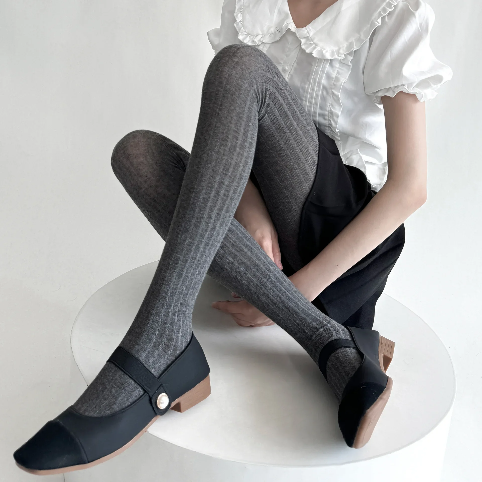 Новые осенне-зимние колготки женские сексуальные полосатые чулки до бедра