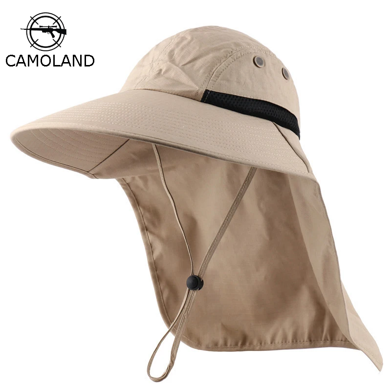 

Summer Uv Protection Fishing Hat Wide Brim Breathable Mesh Outdoor Fishing Mounta Hiking Sun Hat With Neck Cover Sunscreen Hat