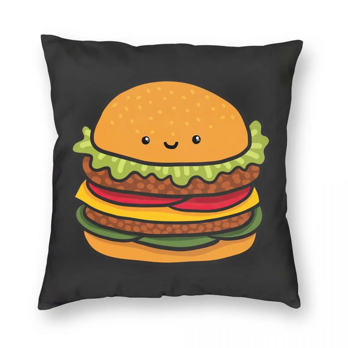 

1 шт. Высокое качество 45*45 см подушка из полиэстера чехол с милым бургером. Гамбургер фаст-фуд. Декоративная подушка для дома
