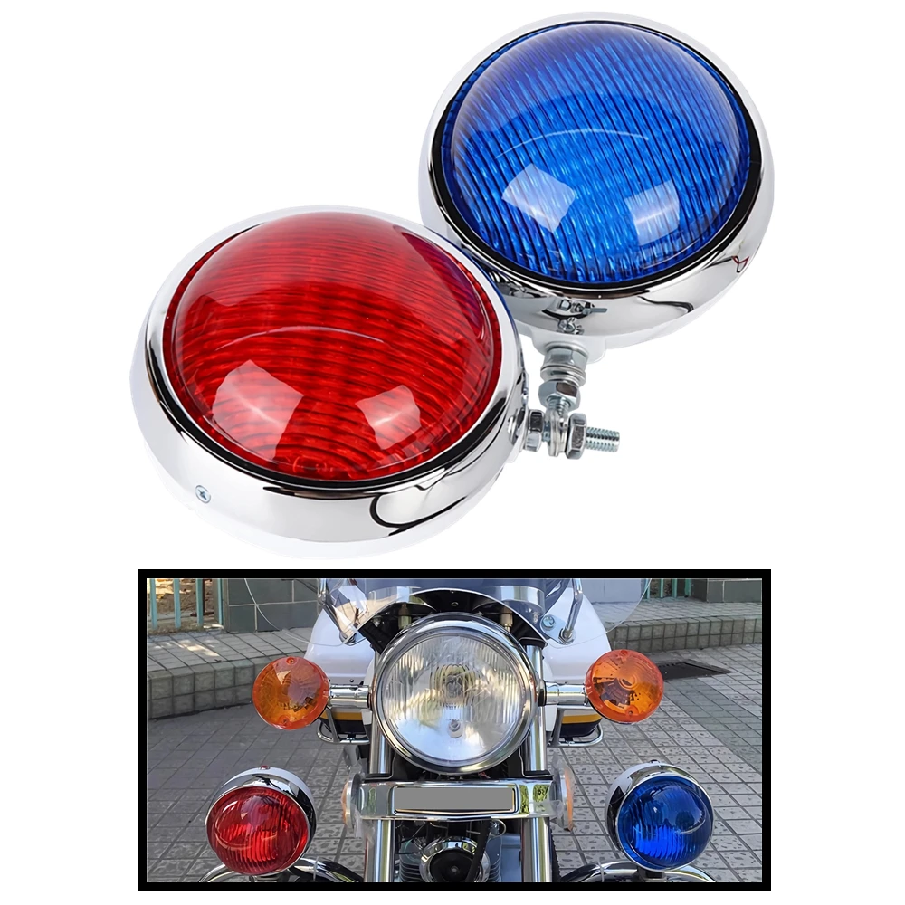 2 шт. 12 В круглые светодиодные стробоскопы для полицейского патруля мотоцикла