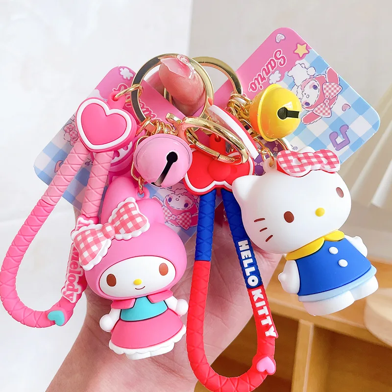 

Kawaii Anime Sanrio My Melody Cinnamoroll Bag Pendant Cute Cartoon Kuromi Girly Heart Personality Keychain Toy for Girls