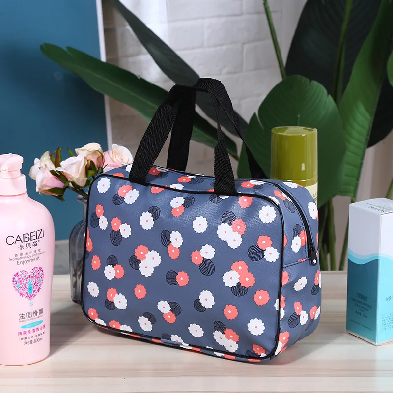 

Bag Bag Toiletry Travel Zipper Femal Fashion Makeup Case Tote New Outside Girl Bag Women Print Flower Organizer Cosmetic Large