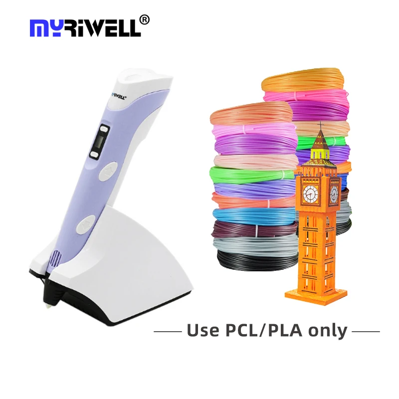 

Myriwell Desk Toy Printer Printing For Kid Intelligent Rechargeable RP-200B Wireless Charging 3d Pen