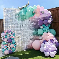 purple little mermaid tail foil balloon garland arch kit balloon number filling box stand girls 1 9 birthday party decoration