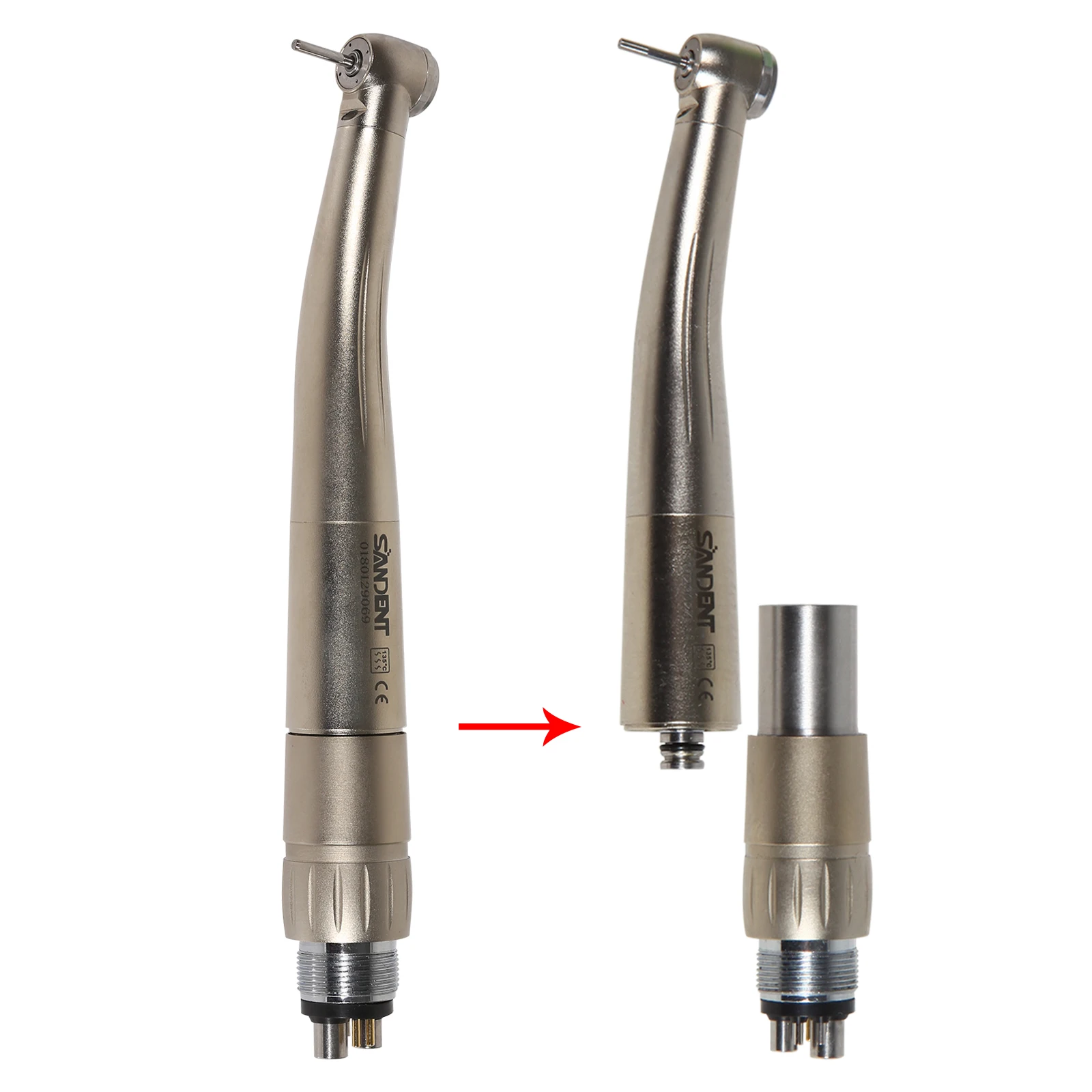 SANDENT 4-сторонний распылитель воды стоматологический оптоволоконный наконечник