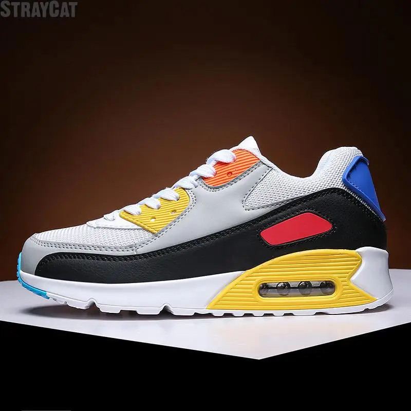 

2022 Mens Casual Shoes Fashion Male Sneakers Air Cushion Breathable Sports Running Shoes PU Mesh Tenis Masculino Adulto Men Shoe