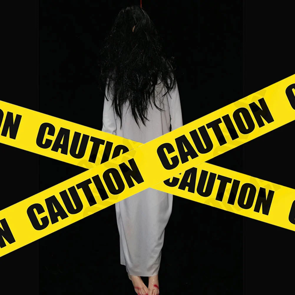 Halloween Warning Tapes Crime Scene Party Supplies Street Caution Decor Isolation The Sign