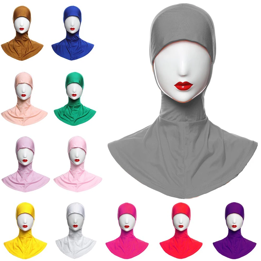 

New Women Muslim Underscarf Veil Hijab Head Scarves Scarf Turban Head Cover Cap Bonnet Pull On Amira Hat Islamic Turbante Mujer