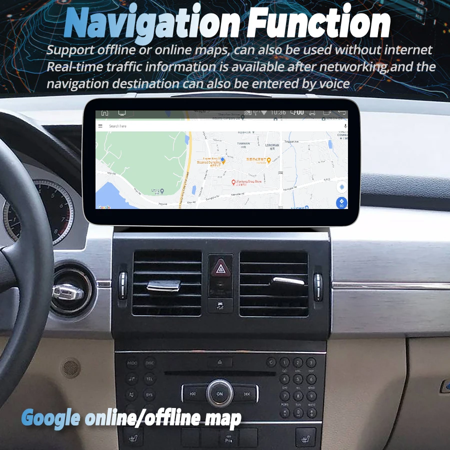 Android IPS экран 2 8 ГГц процессор Qualcomm CarPlay для Benz GLK 280 GLK300 GLK350 GLK260 GLK200 X204 2012 GPS