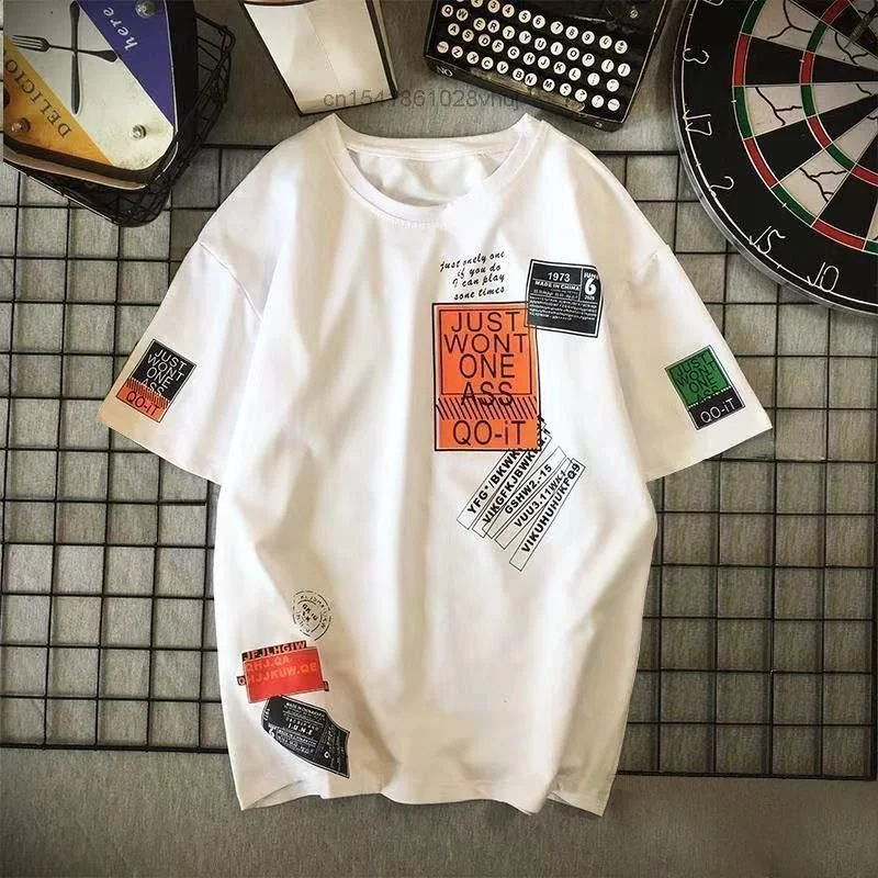

Hight Quality Short Sleeve T-shirt Men's 2022 Summer New Casual Fashion Classical Clothes Oversize Loose Harajuku Hip Hop Tops