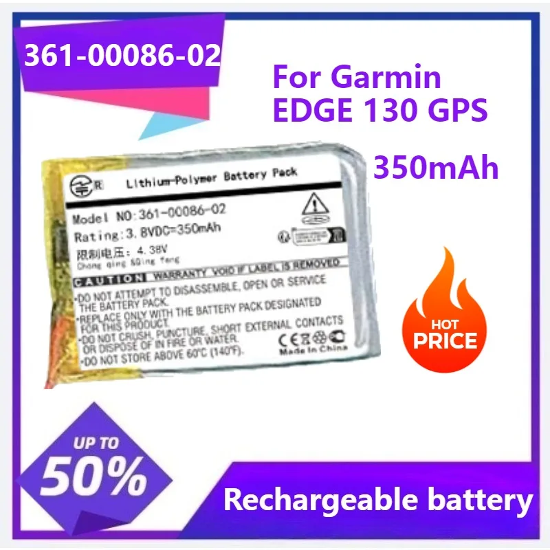 Фото 361-00086-02 361-00043-00 Аккумулятор для Garmin Edge 130 для edge 520 500 200 205 520plus 820 Garmin EDGE 130 GPS 1000 мАч №1