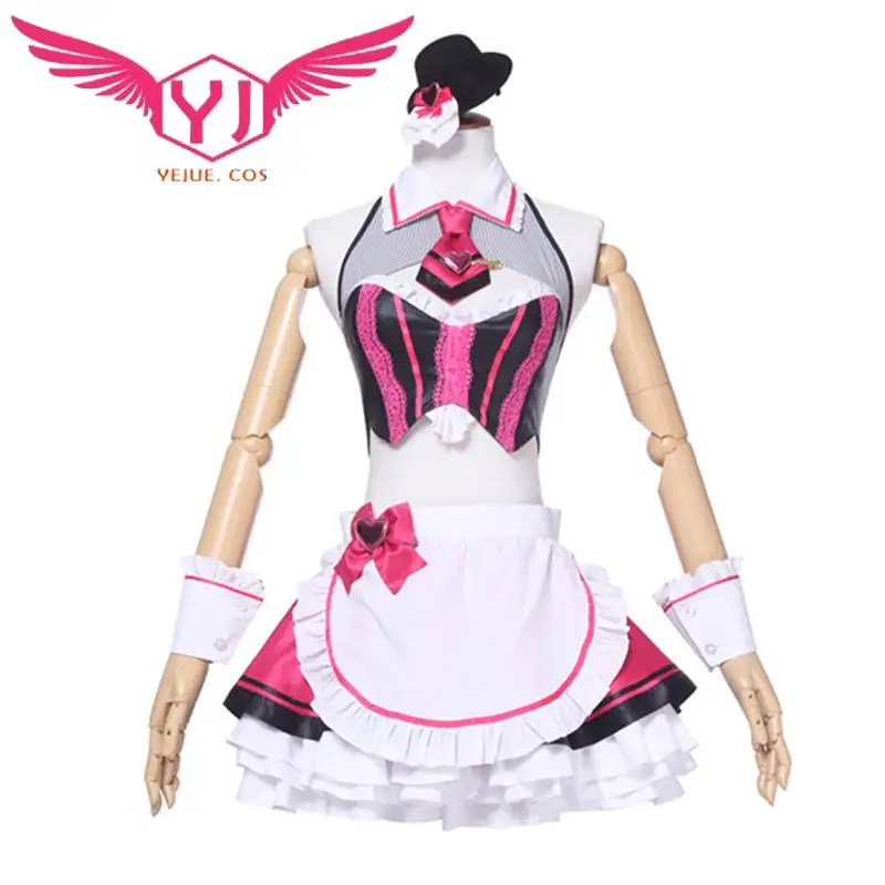 Купи Game FGO Cosplay Costume Tohsaka Rin Valentines Street Choco Women Maid Dresses Cosplay Costumes за 2,400 рублей в магазине AliExpress