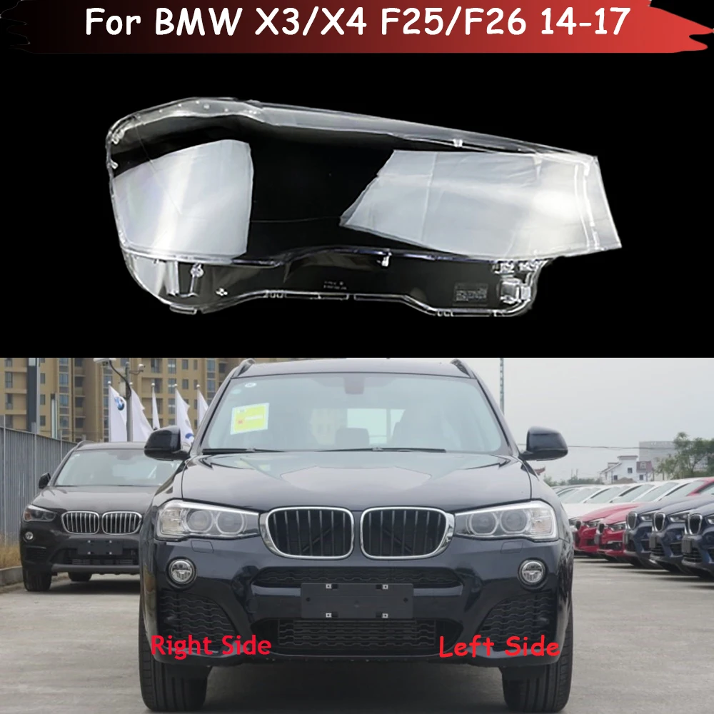 Car Front Lampshade Headlight Transparent Cover Headlight Housing Headlamp Cover Lens For BMW X3 X4 F25 F26 2014 2015 2016 2017