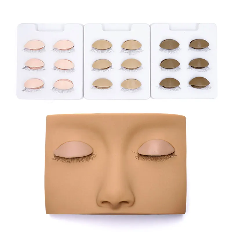 Eyelash Extension Mannequin Head Practice Makeup Accessories With Removable Replacement Eyelids Grafting Teaching Training Tools
