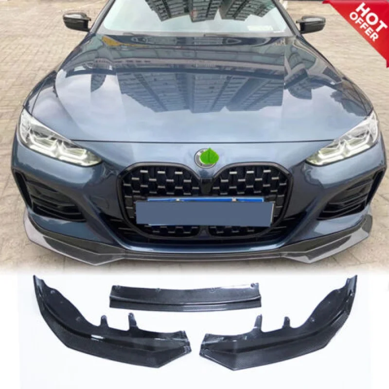 

For BMW 4 Series G22 G23 M-Sport 2021-2022 Carbon Fiber Front Bumper Lip Spoiler