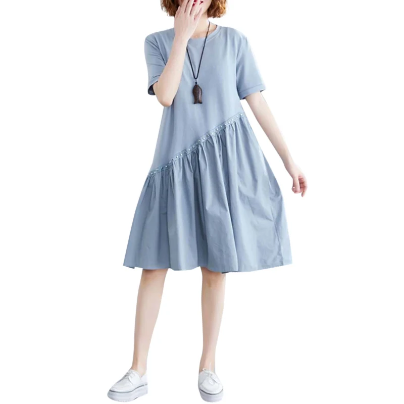 Летние платья для женщин модель 2023 года патч-юбка трапециевидный силуэт женская