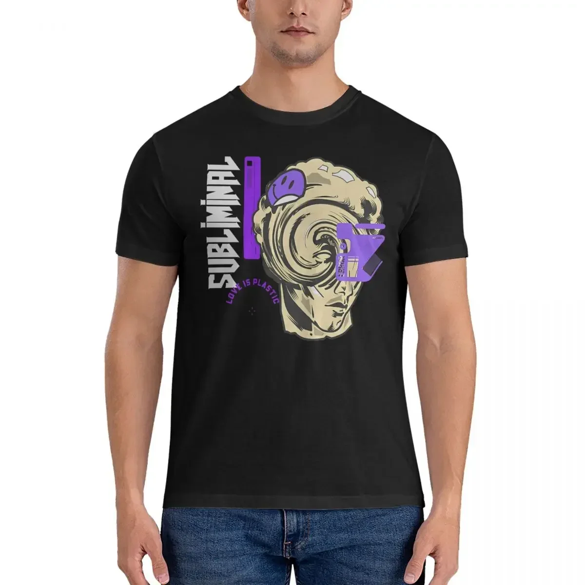 Мужские футболки фиолетовые Забавные из 100% хлопка с короткими рукавами