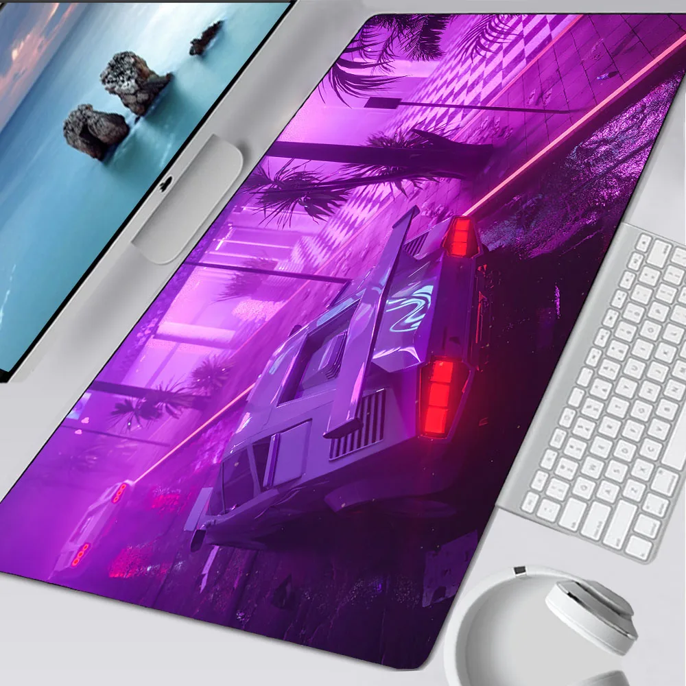 Deskmat retrowave synthwave borracha mouse durável desktop mousepad frete grátis grande mouse pad gamer teclados esteira de boa qualidade