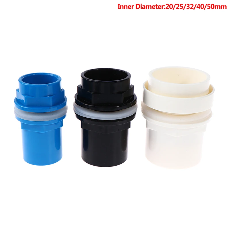 

20-50mm PVC Connectors Thicken Fish Tank Pipe Garden Drain Pipe Adapter