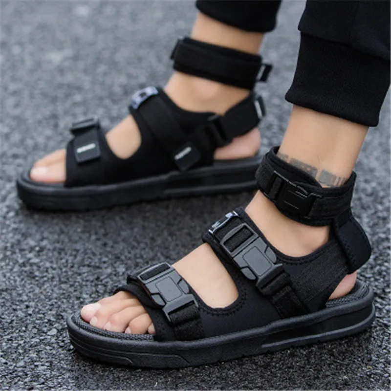 

Men Summer Gladiator Beach Sandals 2022 New Roman Style Platform Open Toed Flip Flops Soft sole Outdoor Ankle-Wrap Sports Shoes