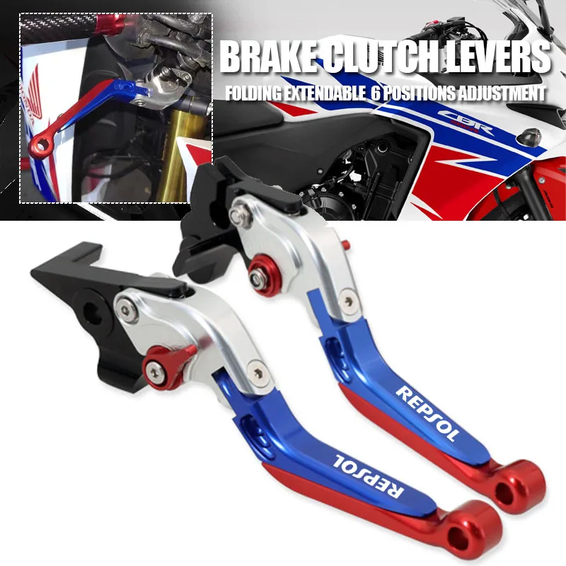 

Brake Clutch Levers For HONDA CBR250R CBR300R CB300F CBR500R CB500F CB500X CB190R CB190X Motorcycle Folding Extendable REPSOL