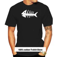 camiseta con estampado de espina de pescado para hombre ropa informal novedad de 2022