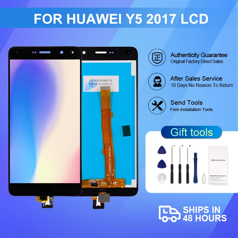 

Wholesale Y6 2017 Display For Huawei Y5 2017 Lcd Touch Screen Digitizer Nova Young 4G LITE Assembly With Tools Free Shipping