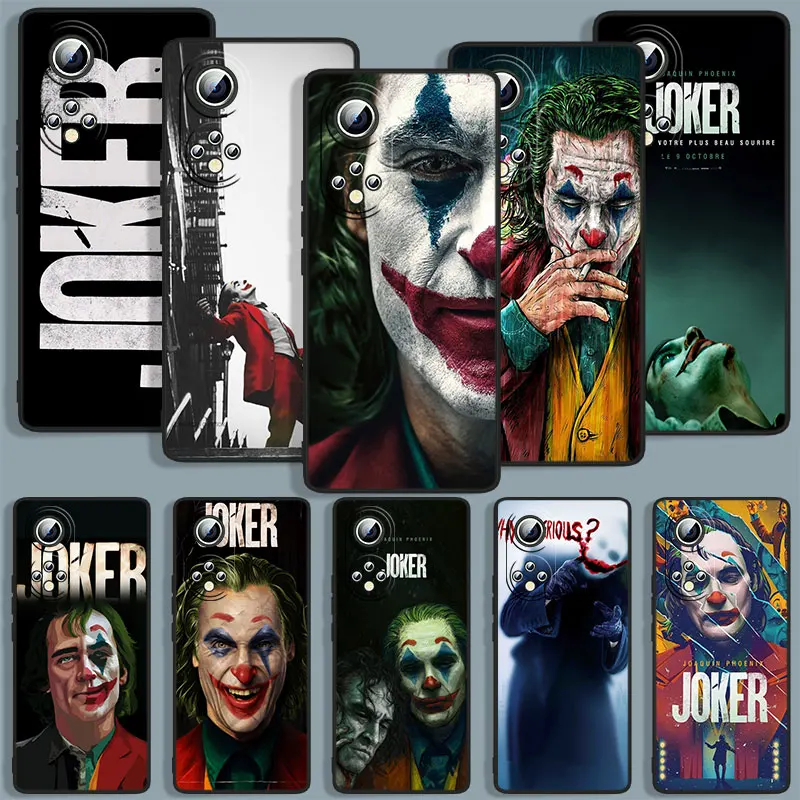 

Happy Face Joker Phone Case For Huawei Honor 10 10X 10i 20S V20 20 30 30i 30S X30 50 60 X8 70 SE Pro Plus Black Cover Soft Capa