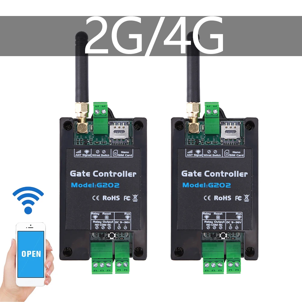 

Новый пульт дистанционного управления GSM 4G G202, одинарный релейный переключатель для открывания раздвижных ворот гаража, замена RTU5024 850/900/1800/1900 МГц