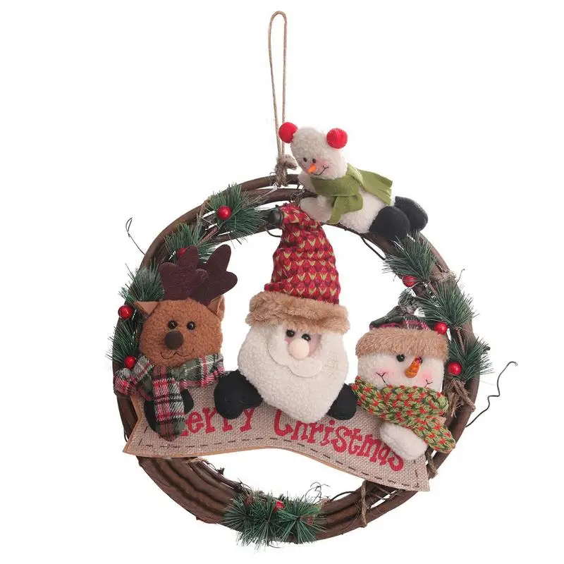 

Christmas Wreaths Christmas Decorations Wreath Rattan Wreath Christmas Doll Pendant To Create A Christmas Atmosphere Wall Front