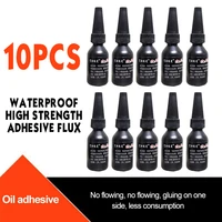 10pcs waterproof high strength liquid adhesive flux universal oily nano liquid plastic wood metal rubber repair kit super glue
