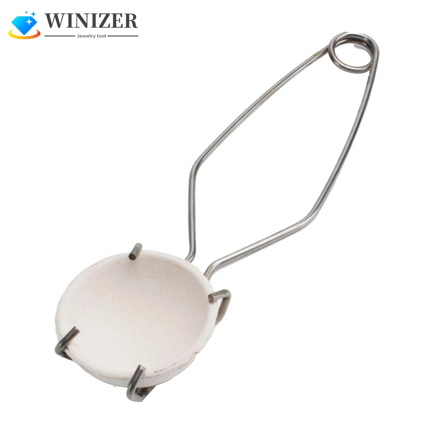 

25Cm Stainless Steel Crucible Tong Clamp Crucible Pliers White Gold Bowl Melting Gold Furnace Accessories